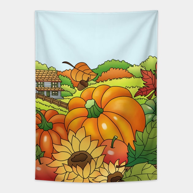 Autumn is Here Tapestry by Glenn Landas Digital Art