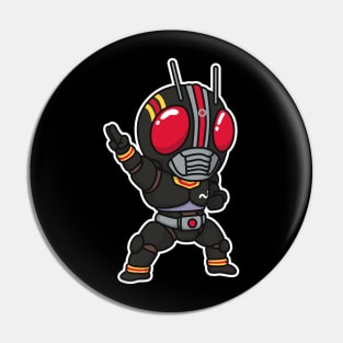 Kamen Rider Black Chibi Style Kawaii Pin