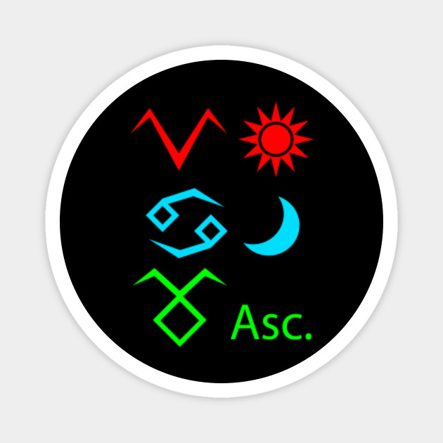 Aries Sun Cancer Moon Taurus Ascendant Zodiac Signs Magnet Teepublic