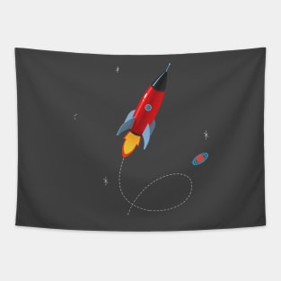 red rocket Tapestry