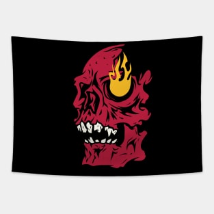 Skull fire Tapestry