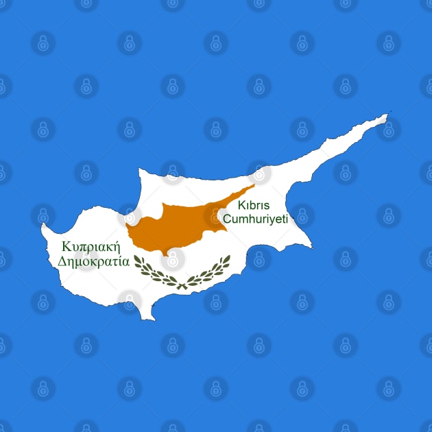 Cyprus flag & map by Travellers