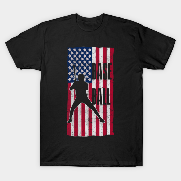 Baseball USA American Flag - Baseball - T-Shirt