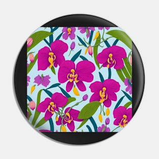 Lovely purple orchid flower design Pin