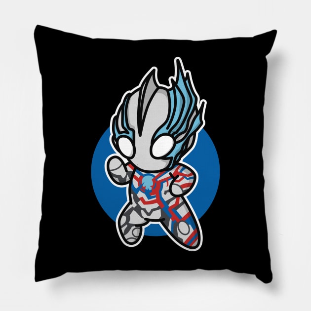 Ultraman Blazar Chibi Style Kawaii Pillow by The Toku Verse