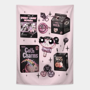 Vintage Goth Snacks Tapestry