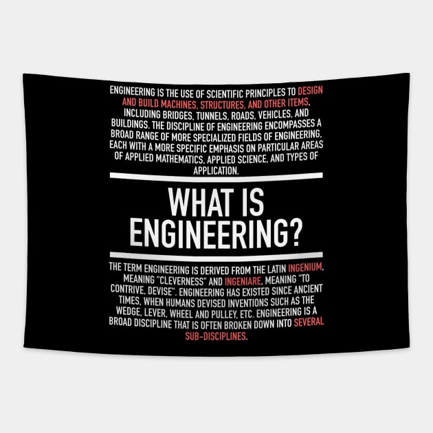 Engineering Defined - Engineer Tapestry by Hidden Verb