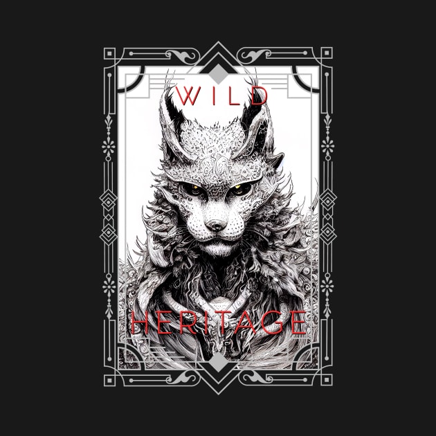 Lynx Wild Cat Animal Wild Nature Illustration Line Epic Illustration Line Art by Cubebox