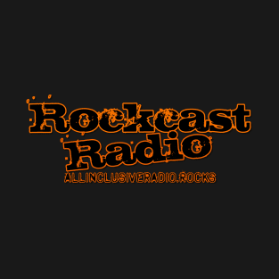 Rockcast Radio Logo in Orange T-Shirt