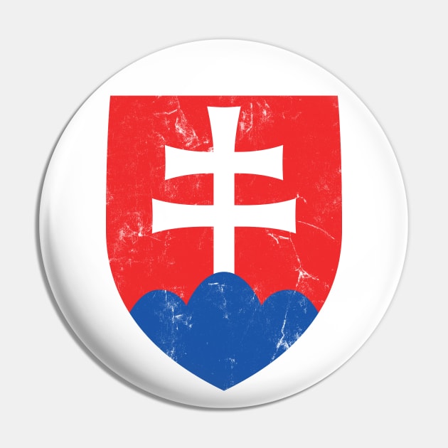 Slovakia // Vintage Faded Style Flag Design Pin by DankFutura