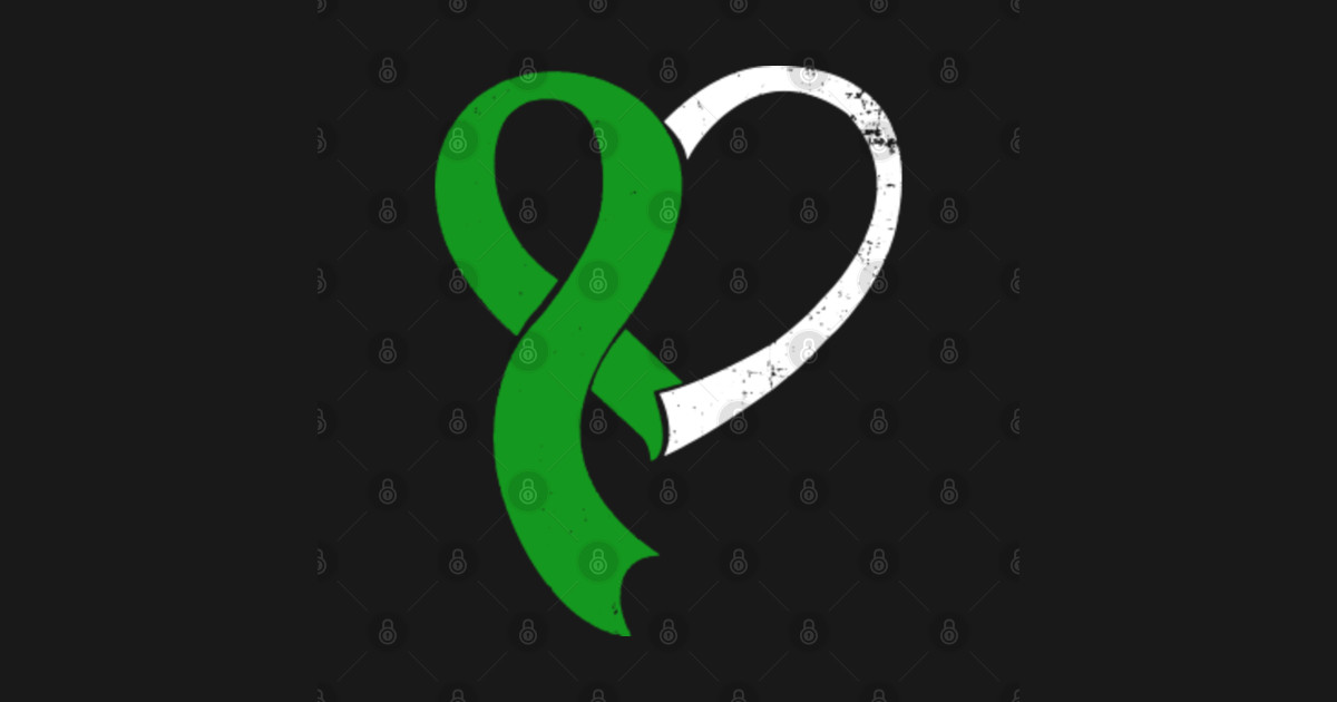 Green Heart Ribbon Awareness Heart Ribbon Pin TeePublic