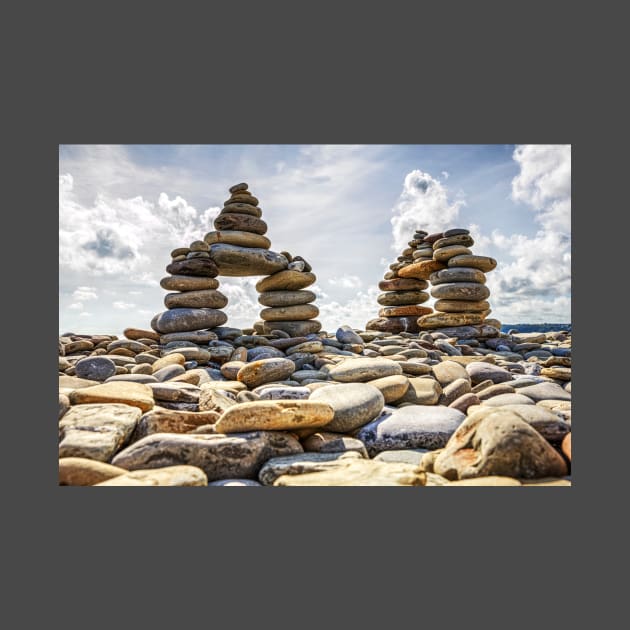 Rock Cairns, Amroth, Wales by tommysphotos