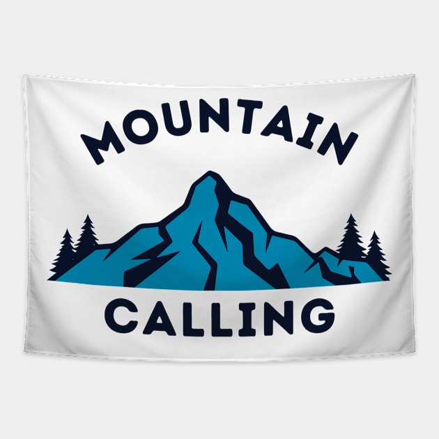 Mountain Calling Tapestry by White Name