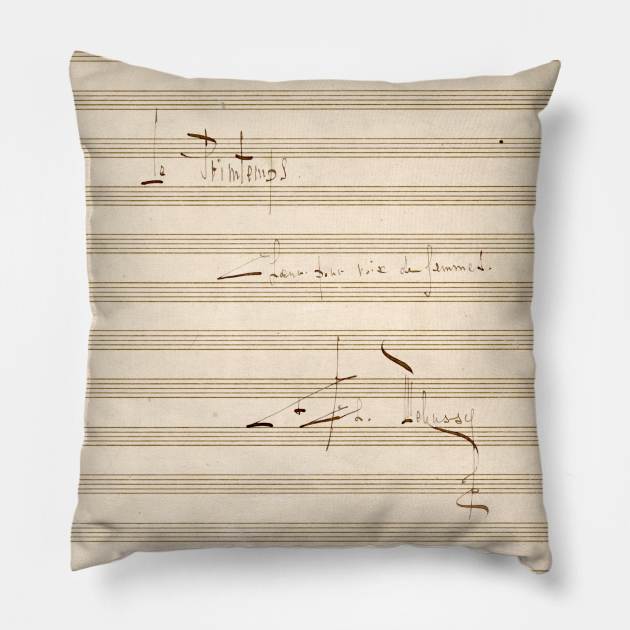 Debussy | Claude Debussy original handwritten score | 1 of 2 T-Shirt Pillow by Musical design