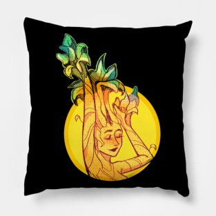 Floral girl 3/3 Pillow