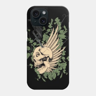 Raven skull Phone Case