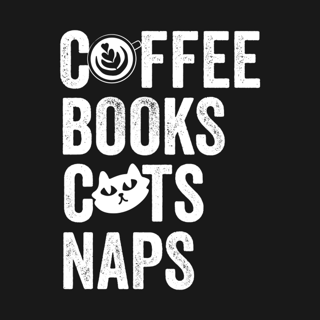 Coffee Books Cats Naps by Waqasmehar