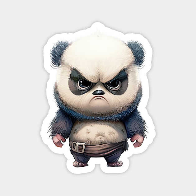 Panda Cute Adorable Humorous Illustration Magnet by Cubebox
