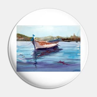 A lonely boat Pin