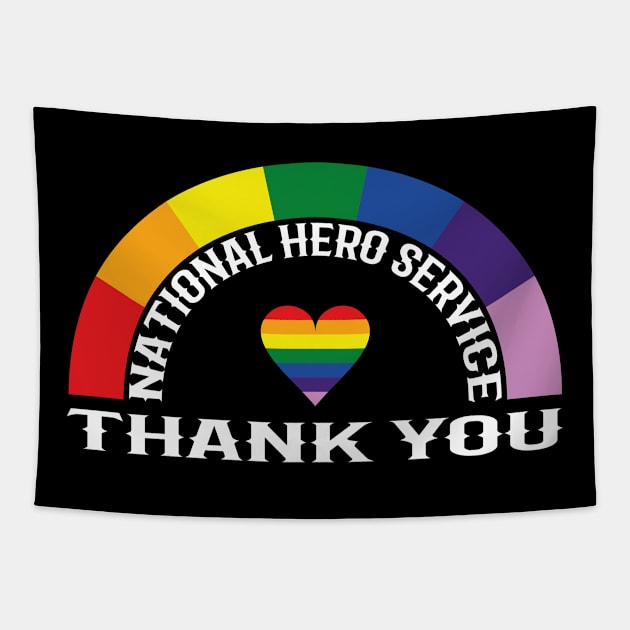 Thank You NHS, NHS Hero, Rainbow, NHS Nurse, NHS UK Tapestry by Global Creation