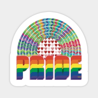 Pride - Rainbow & Hearts Magnet