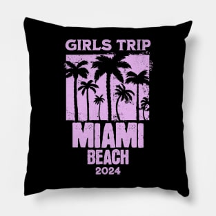 Girls Trip Miami Beach 2024 Pillow