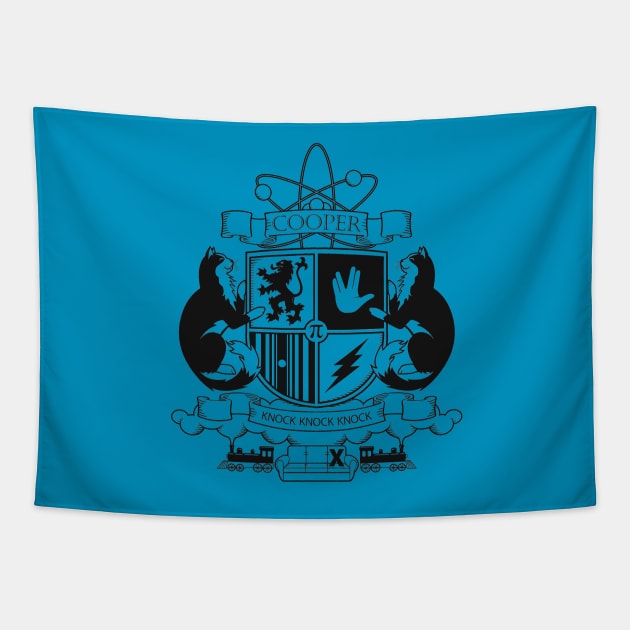 Cooper Coat of Arms (Monochrome Edition) Tapestry by cloudshadow