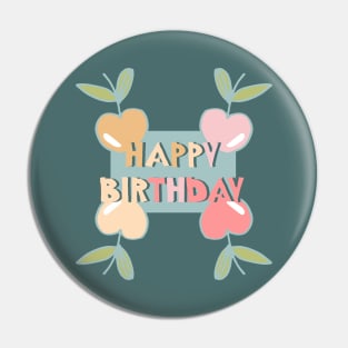 Happy Birthday Apple Pin