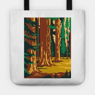 Sequoia and Kings Canyon National Park in Sierra Nevada California United States WPA Poster Art Tote