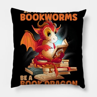 Be A Book Dragon Pillow