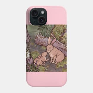 A Kiss on the Nose for Mama Bunny Phone Case