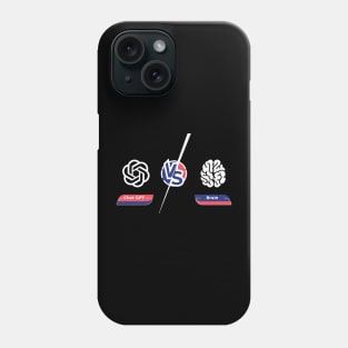 chatgpt vs brain Phone Case