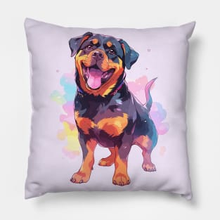 Cute rottweiler puppy Pillow