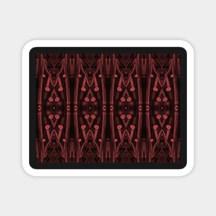 Black and red reflected design Magnet