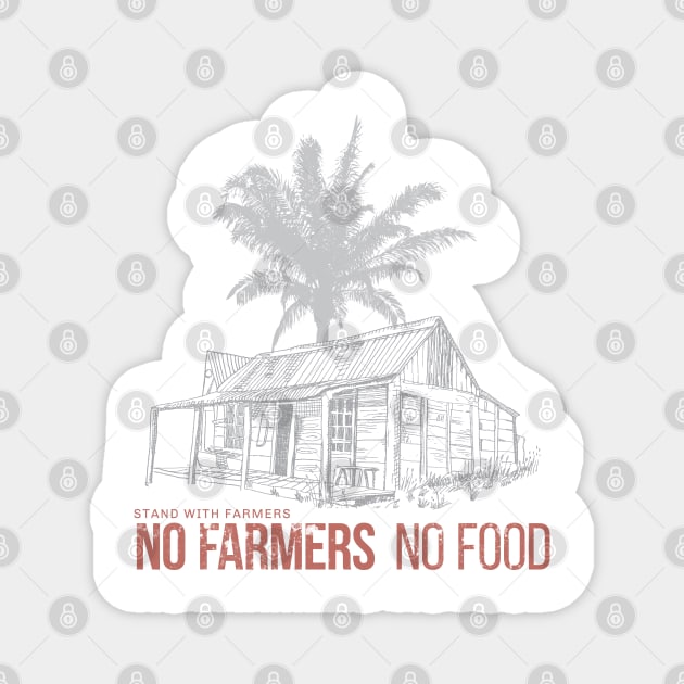 No Farming No Food | Farm Living | Tropical Tree Magnet by SW-Longwave