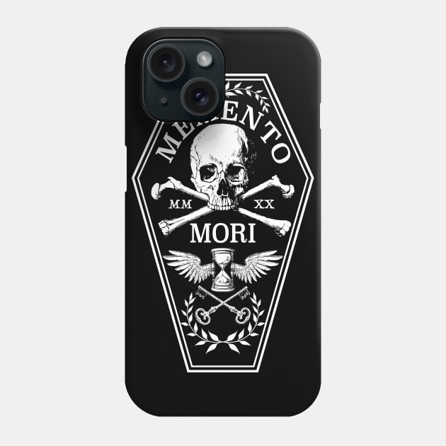 Memento Mori in White Phone Case by RavenWake