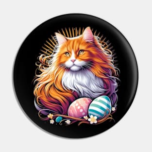 Magnificent Ginger Easter Vintage Retro Anime Cat Pin