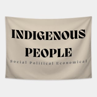 INDIGENOUS PEOPLE Black Print Tapestry