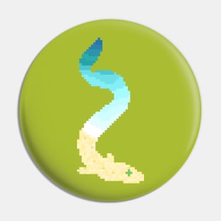 Modern Pixel Ocean Sea Eel Pin