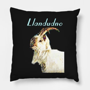 LLANDUDNO GREAT ORME GOAT LIGHT BLUE Pillow