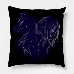 wolf girl Pillow