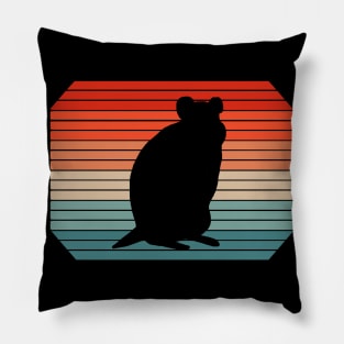 Retro quokka motif Marsupial love animal Australia Pillow