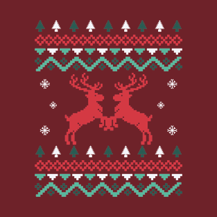 christmas pattern, ugly christmas sweater pattern T-Shirt