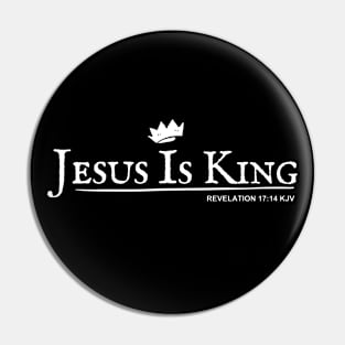 Jesus Is King (with crown) Revelation 17:14 KJV Pin