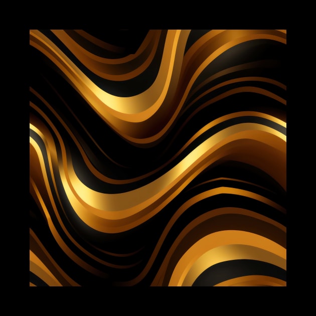 Golden Harmony: Abstract Stripes in Luxe Gold by star trek fanart and more