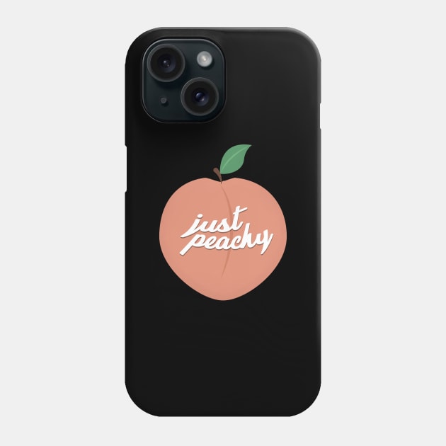 Just Peachy A Tumbler Quote With Aesthetic Art For Good-Vibes Phone Case by mangobanana