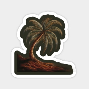coconut trees beach Magnet