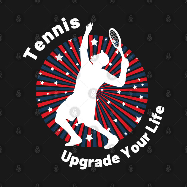 US Open Tennis USA Flag Silhouette by TopTennisMerch