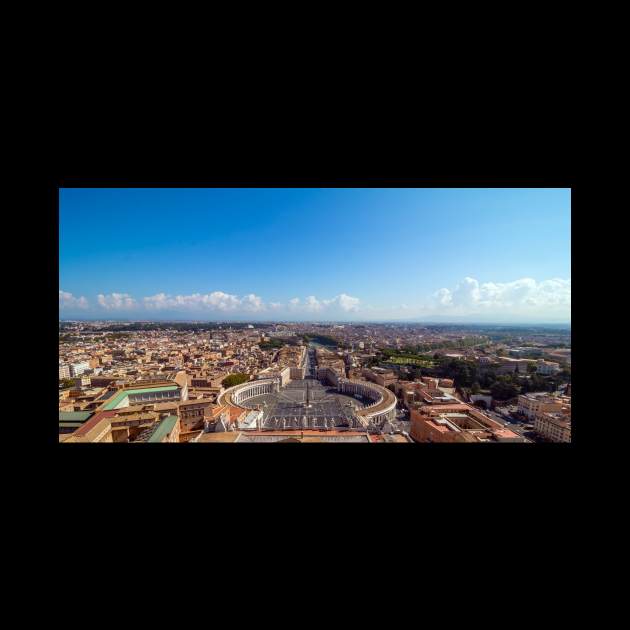 Copy of Rome, Italy. Famous Saint Peter's Square in Vatican and aerial view of the city. by JohnKruger