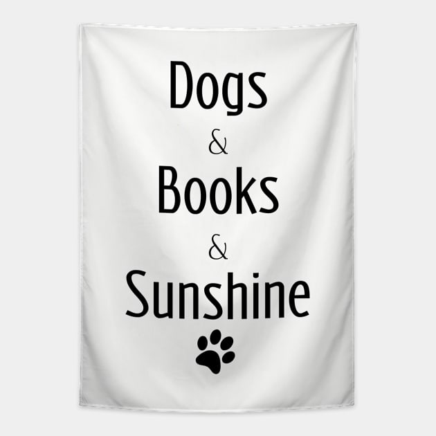 Dogs & Books & Sunshine Tapestry by HeyBenny